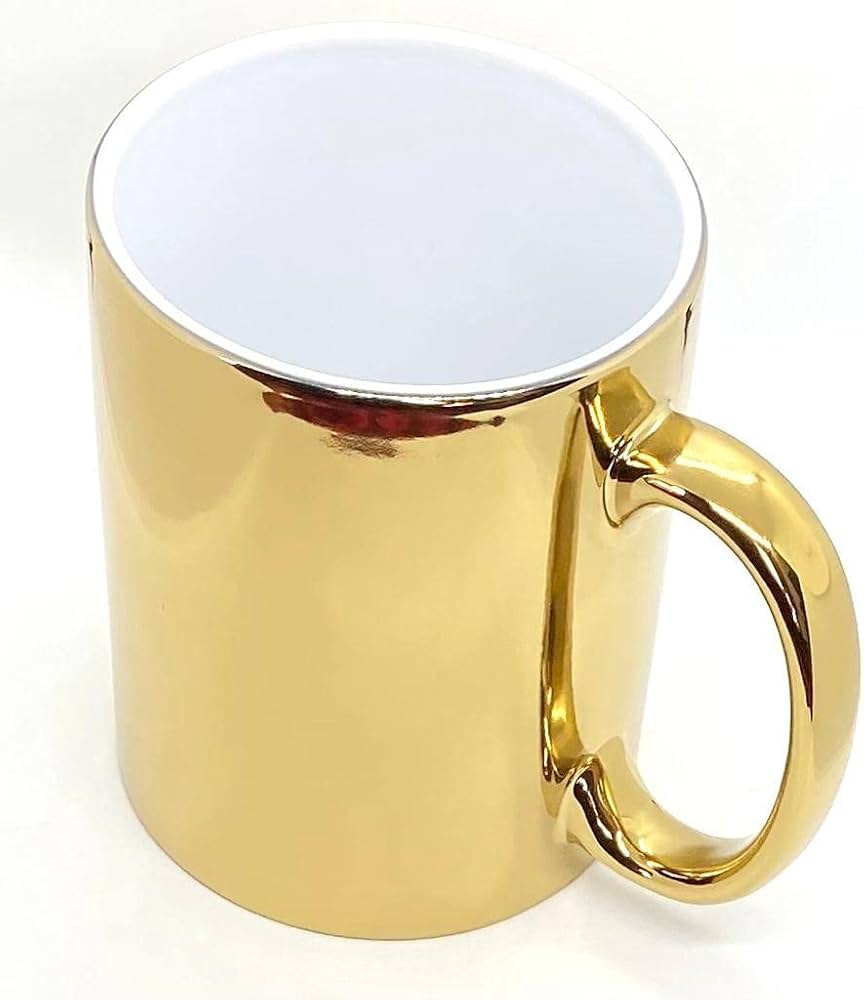 The distinctive shiny colors mug