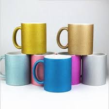 The distinctive shiny colors mug